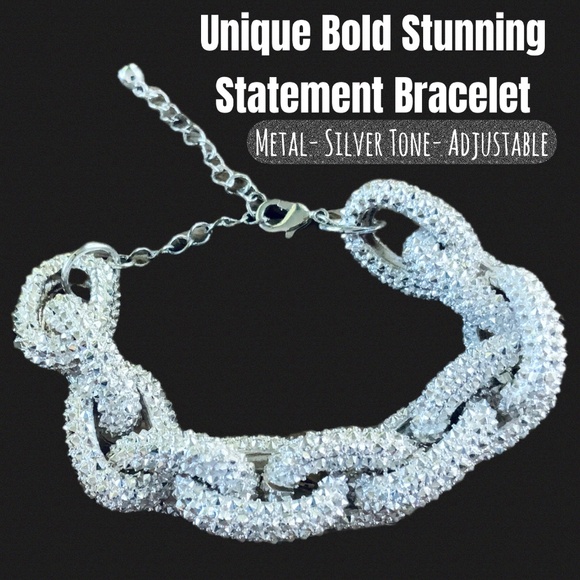 BOLD STUNNING SILVER CHAIN BRACELET -NORDSTROM /SEQUIN VINTAGE $85 RETAIL ⭐️NWOT - Picture 1 of 9